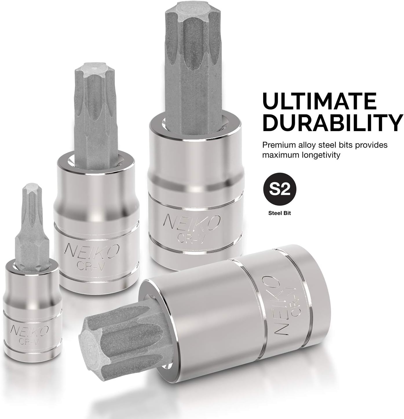 Blасk Frіdау - 70% оƒƒ NEIKO 10083A Master Torx Bit Socket and External Torx Socket Set, S2 and CrV Steel, Supreme Torque Output Complete Kit, 60 Pieces