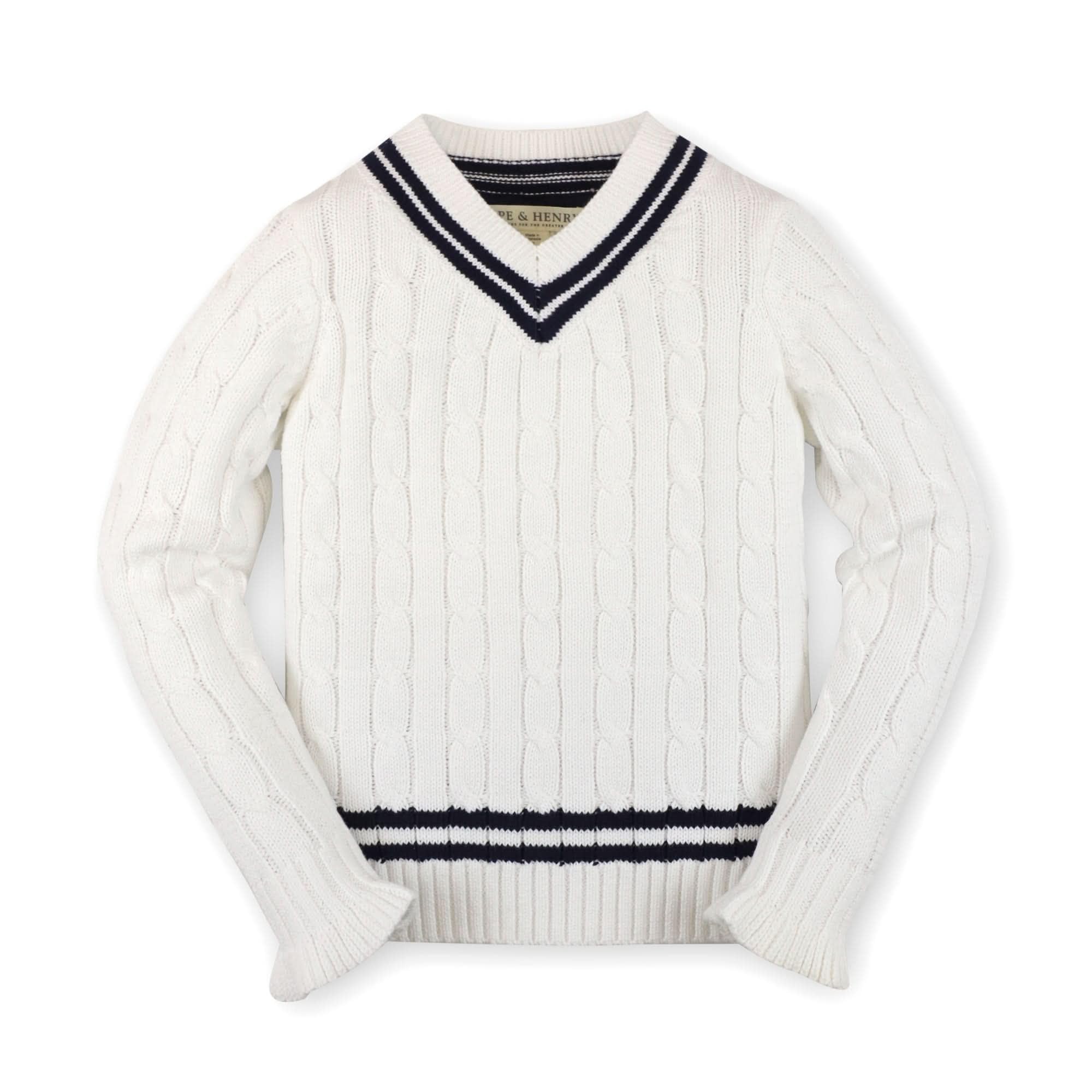 Hope &amp; Henry Girls Cable Front Pullover Sweater