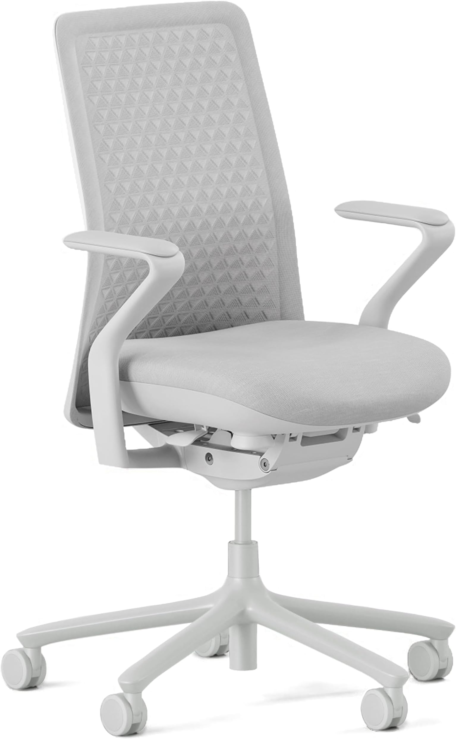Verve Chair - High Performance Executive Office Chair with Contoured Back and Adjustable Lumbar Support - High Density Foam Cushion and 3D Knit Back - Fits 5' to 6', Up to 275 lbs, Mist