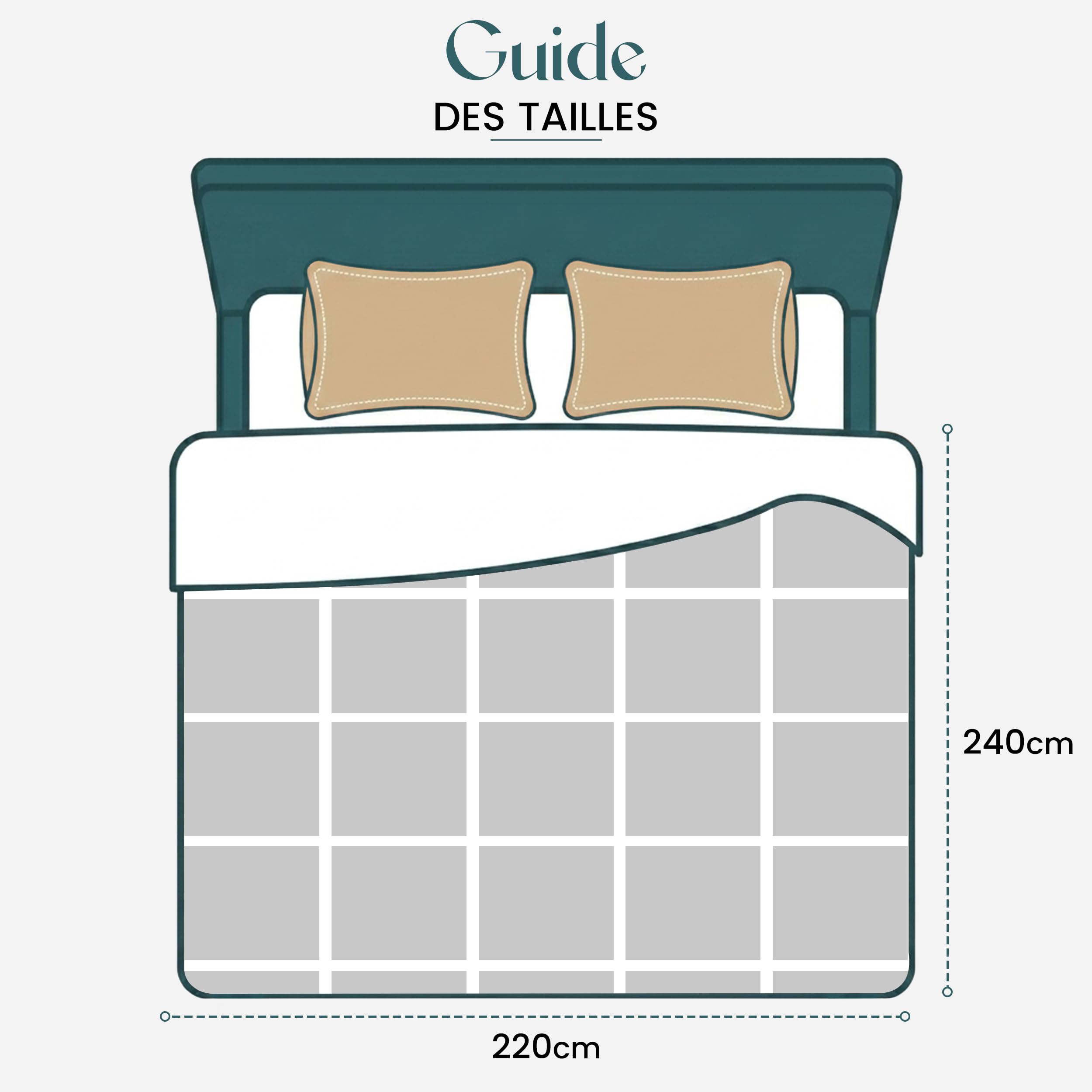 Utopia Bedding Couette Chaud 370 GSM 220x240 cm pour lit 2 Personne Blanc avec Onglets d'angle