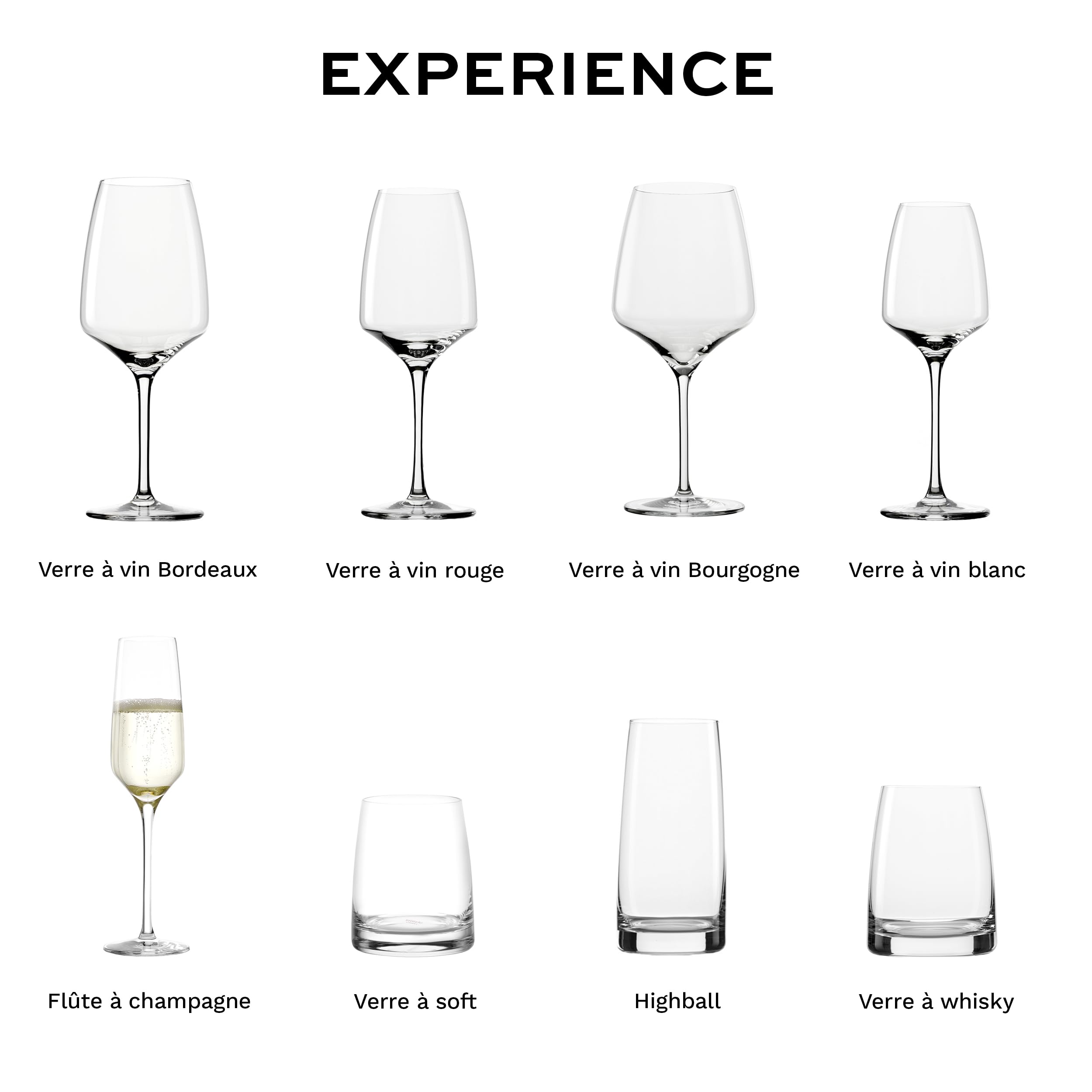 Stölzle Lausitz Verres à Champagne Experience Lot de 6, 190 ml – Élégantes Flûtes Cristal pour Champagne & Prosecco – Résistants & Lavables en Machine