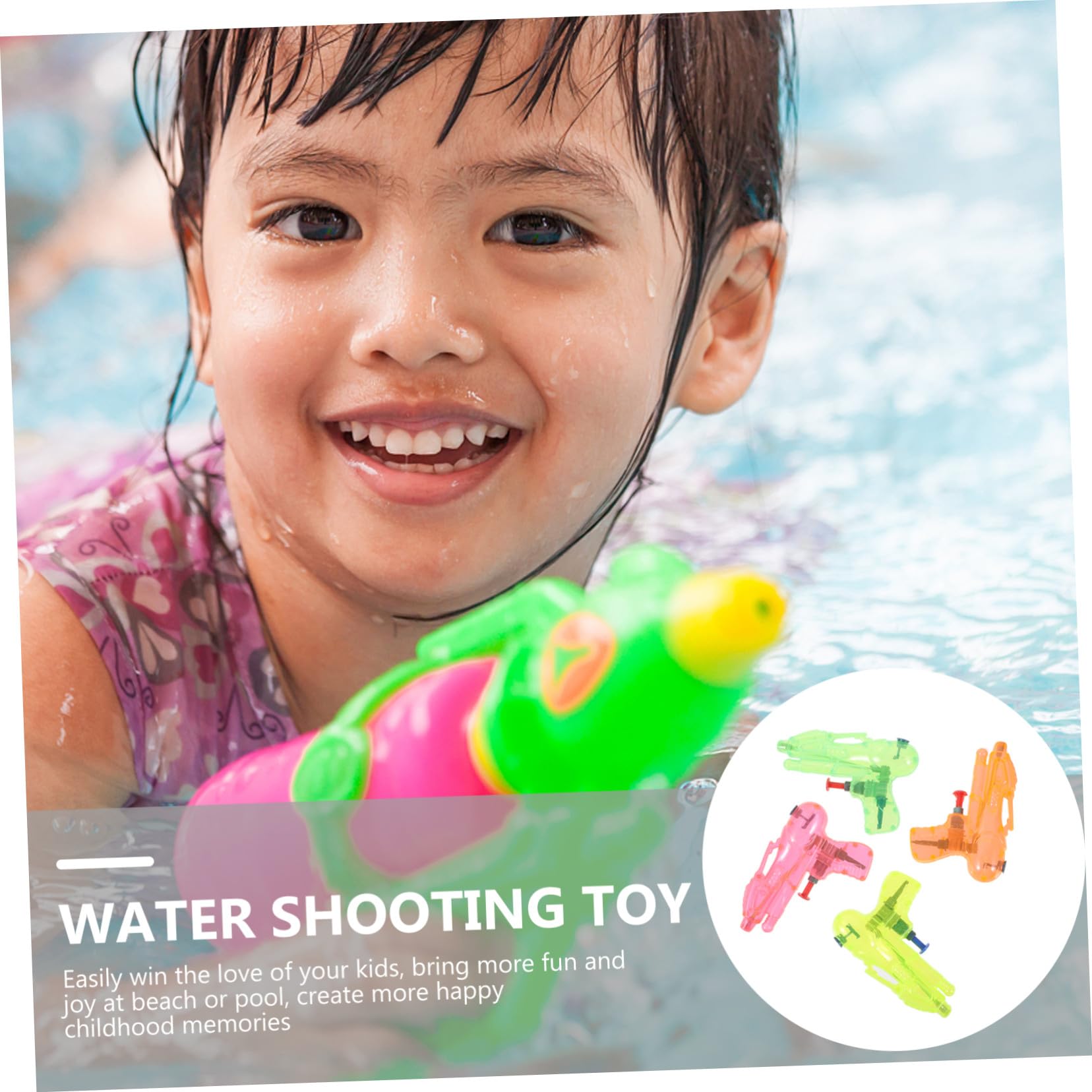 Mini Pistole ad Acqua in Plastica 20 Pezzi per Bambini | Vacanze Estive, Giochi Spruzzi per Piscina e Parco, Piccolo Sparatutto ad Uso Ludico Colore Casuale