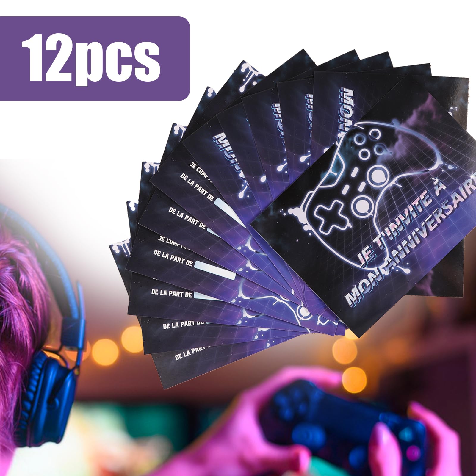 Lot De 12 Cartes D'invitation Pour 5e Anniversaire D'enfant - 5e