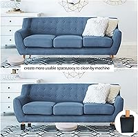 Vista 5 de Elevadores de madera para cama, elevadores para muebles, altura de 4.5 pulgadas, elevadores resistentes para sofá, mesa, silla, soporta hasta 6,000