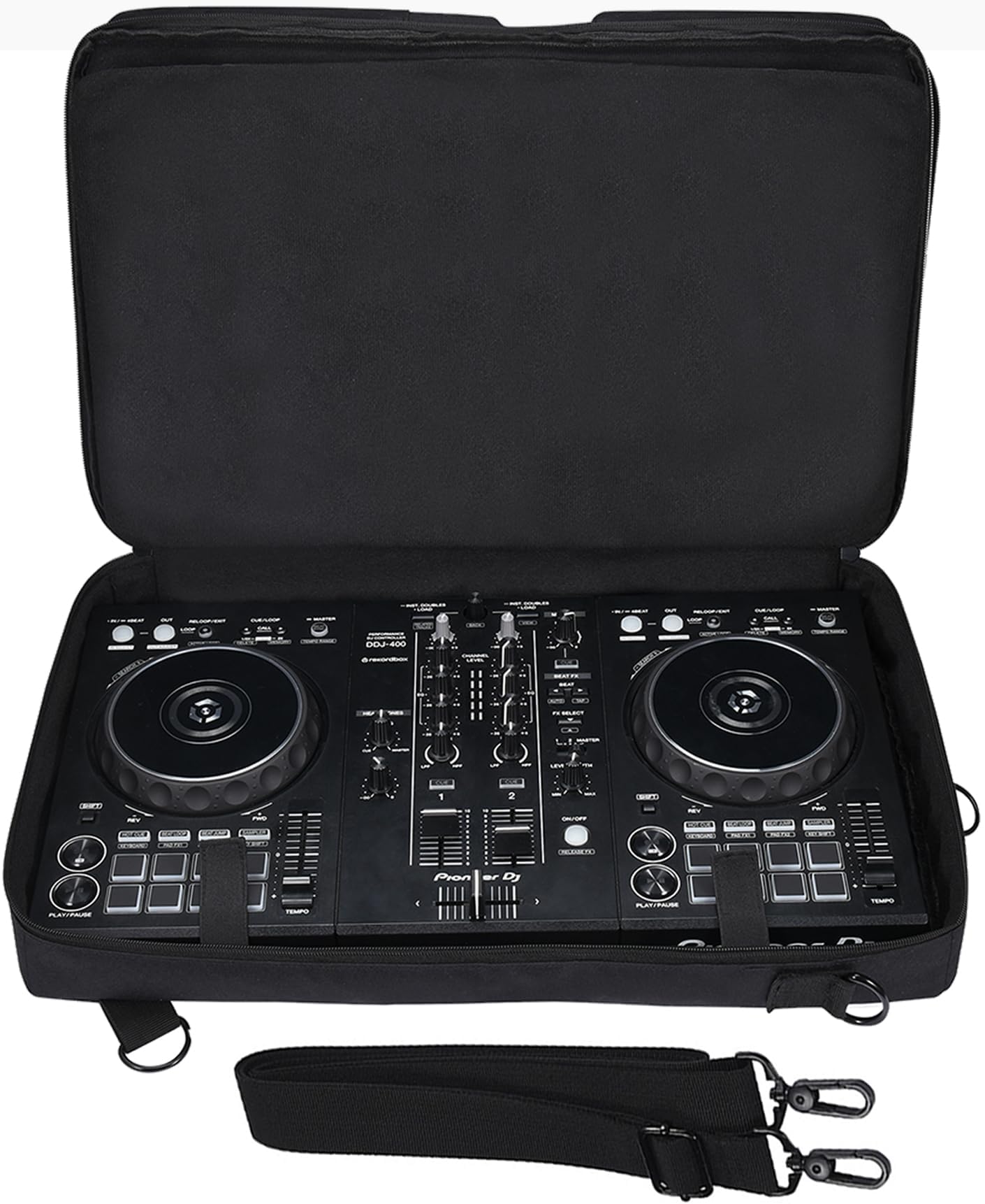 Travel Carrying Case Fits DDJ-FLX4 Controller, Protector Bag Backpack Compatible with Pioneer DDJ-SB3 400 FLX5 DJ Controller Travel Bag