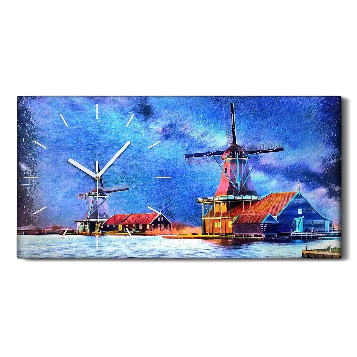Horloge sur toile silencieuse ne pas tic tac pour chambre à coucher calme