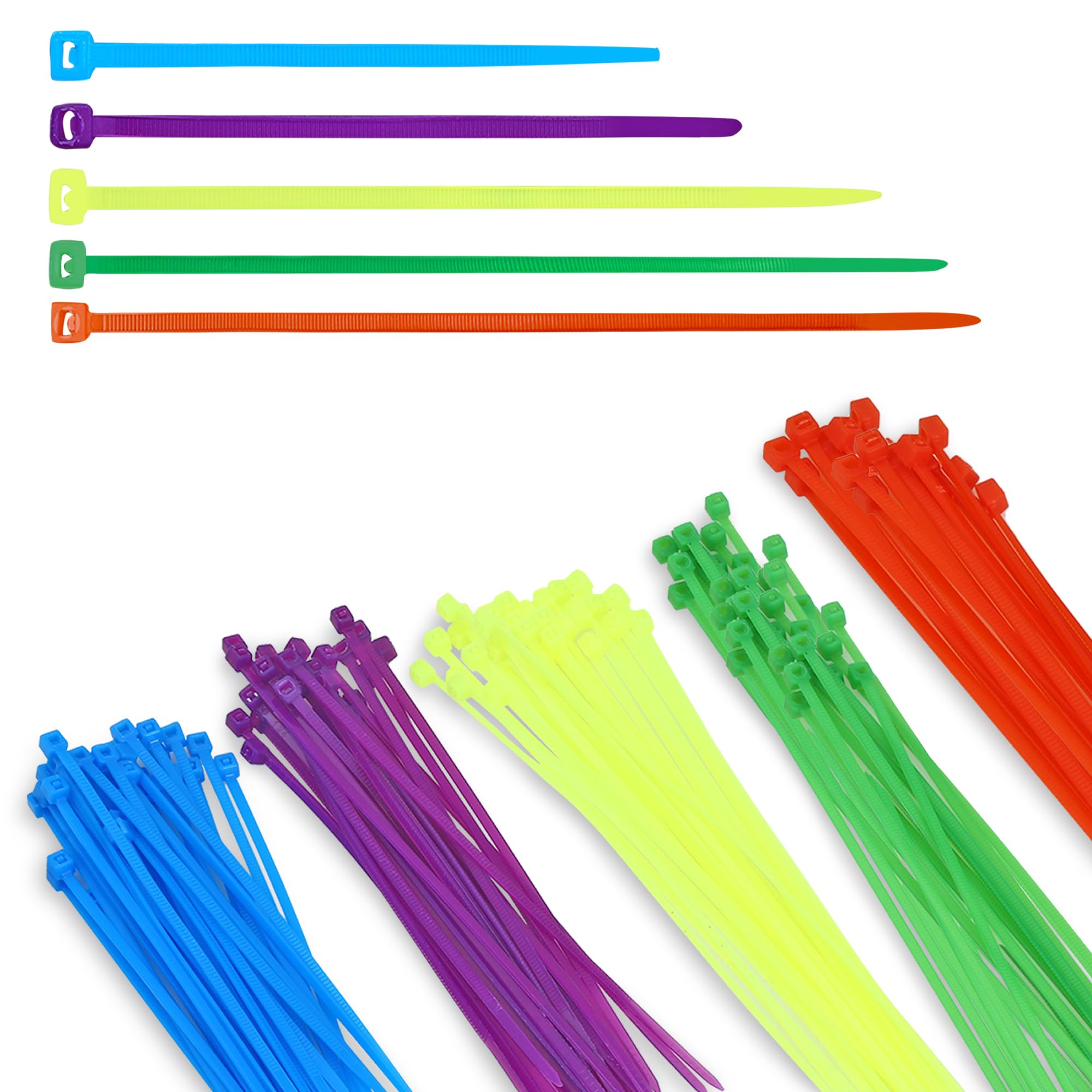 GLUN® Cable Zip Ties, Multicolour with Multi Size (2.5mm to 4mm) Pack 110 Pieces, Multi-Purpose Self-Locking Nylon Cable Cord Management, Plastic Wire Ties for Home, Office, Garden, Workshop (B0D9LMK569) Amazon Price History, Amazon Price Tracker