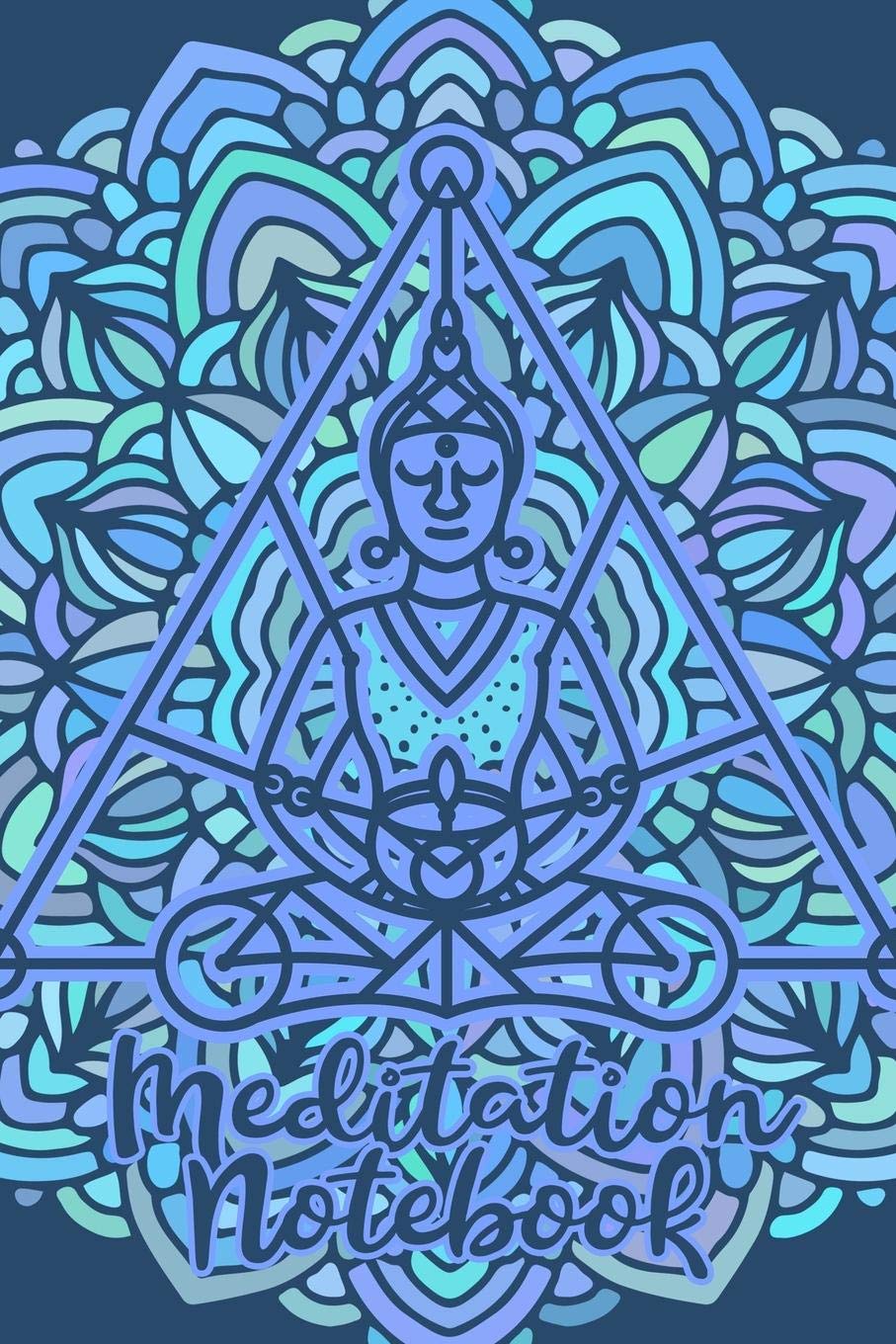Meditation Notebook: Lined Notebook/Journal with Blue/Purple Buddha Mandala 6x9 inch