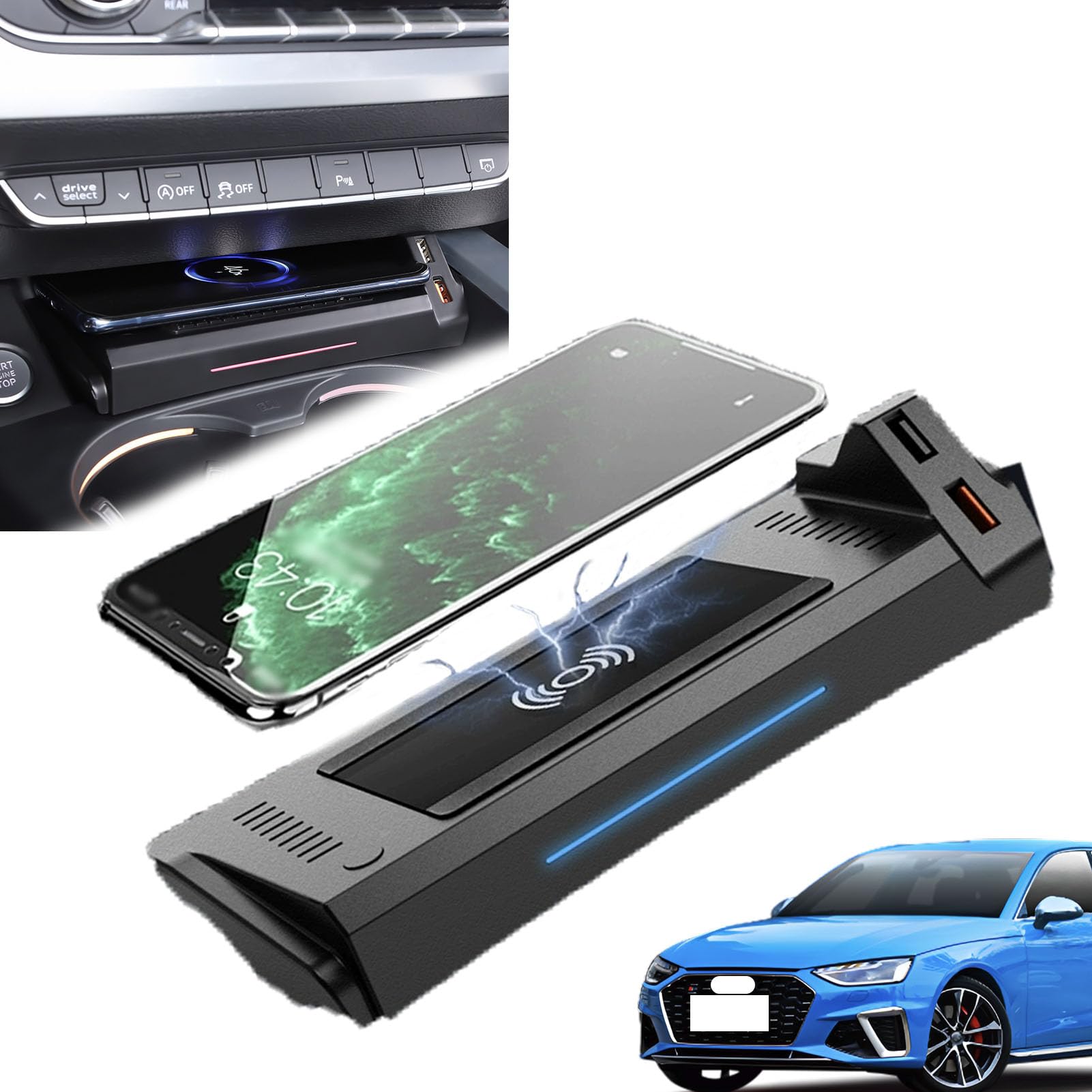 Amazon.co.jp: 車載 ワイヤレス充電器 アウディ A4/S4/Rs4/A5/S5/Rs5