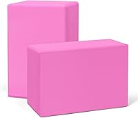 Biguphate Yoga Blocks 2 Pack - 3x6x9 EVA Foam Non-Slip Blocks for Yoga, Pilates, Stretching, Meditation & Deep Poses