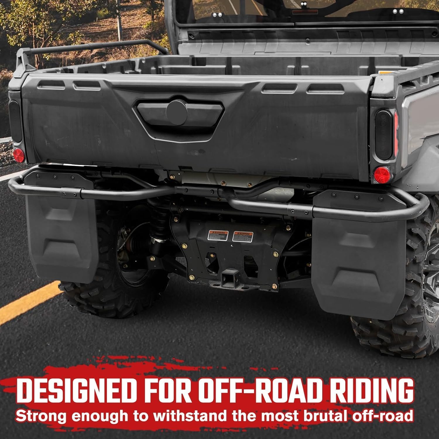 A & UTV PRO Mud Flaps Kit for 2016-2023 Can-Am Defender Accessories, Rear Mud Guards Fender Flares Extension Splash Proof, Replace OEM #715003041, 2PCS