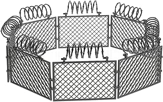ibasenice Fence Toys Set for Kids - DIY Assembly, Grey Abs Material, 3.70x2.44x0.11 Inches, Enhance Creativity and Imagination, Perfect for War Scene Play, Children Supply