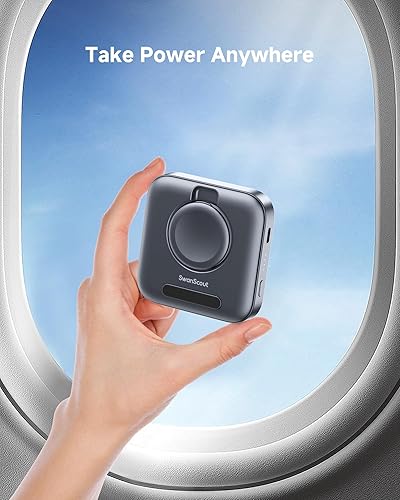 Miniatura 8 de Cargador portátil para cargar Samsung Watch, SwanScout 303S, cargador inalámbrico de 1800 mAh para Galaxy Watch 8 Classic87Ultra66 Classic55 Pro44