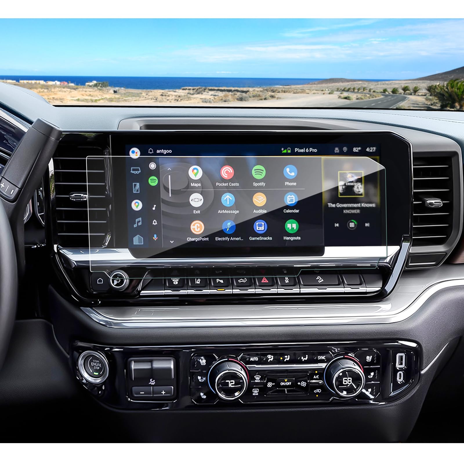 Coleya Anti-Glare Matte Screen Protector for 2022-2024 2025 Chevy Silverado 1500/2500HD/3500HD (LT/RST/ZR2/LTZ/LT Trail Boss/High Country) 13.4-inch Touch Screen, 9H Tempered Glass HD/Anti-Fingerprint