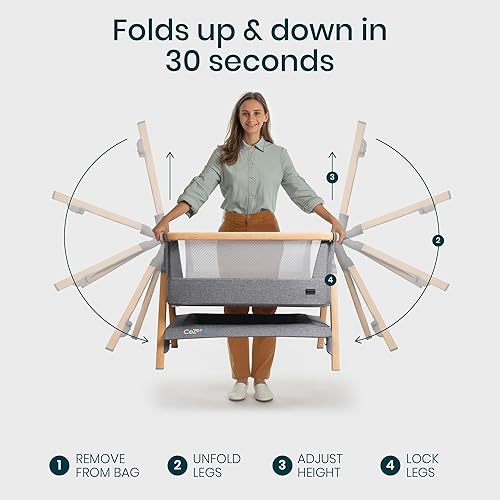 Miniatura 4 de Tutti Bambini CoZee - Moisés Air para bebé y cama de noche, moisés mecedora para bebé, plegable rápido con bolsa de viaje, colchón de flujo de aire