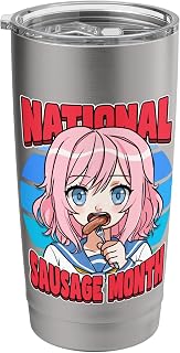 National Sausage Month October Eat Kielbasa Stainless Steel Insulated Tumbler
