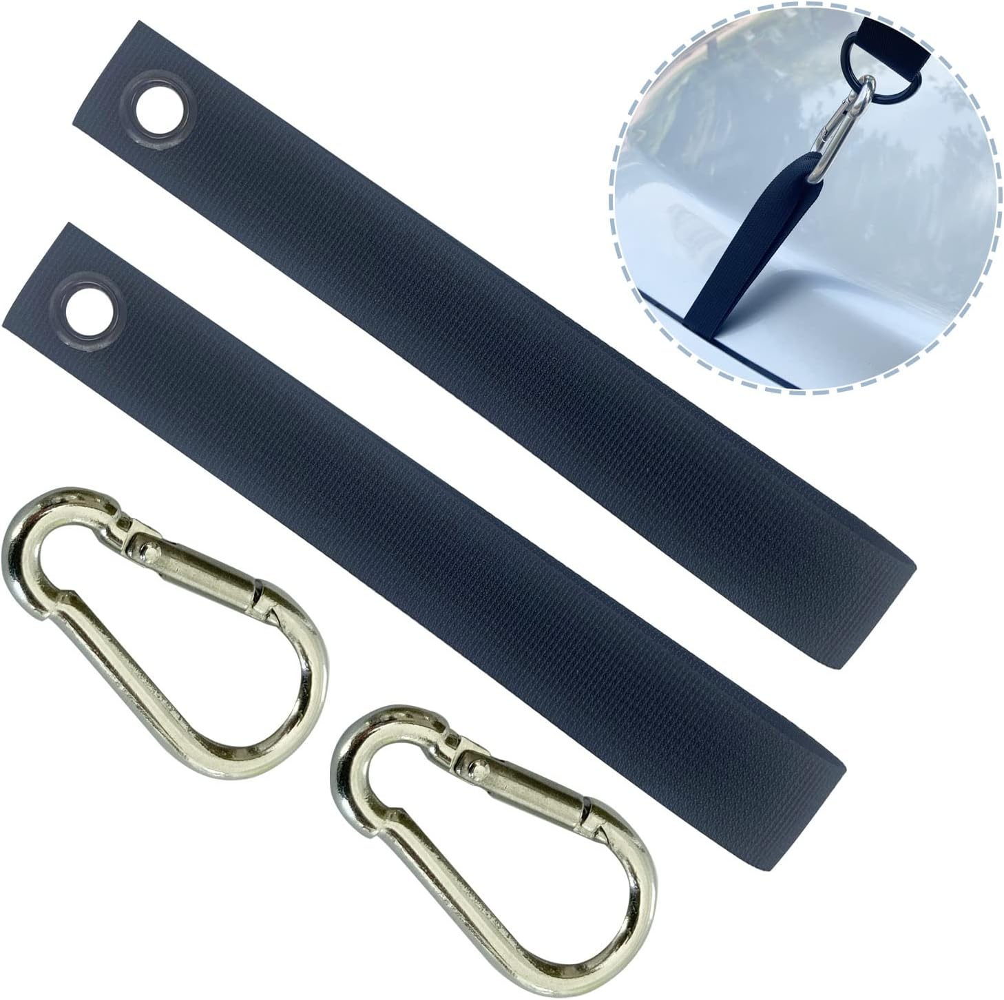 Soft Hood Loops with Stainless Steel Carabiner for Kayak