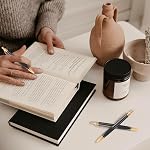 Aozora 100 Stylos à bille rétractables, encre noire, point moyen 1.0 mm, Pas de saignement, écriture lisse, stylos à cliquer, boîte de stylos