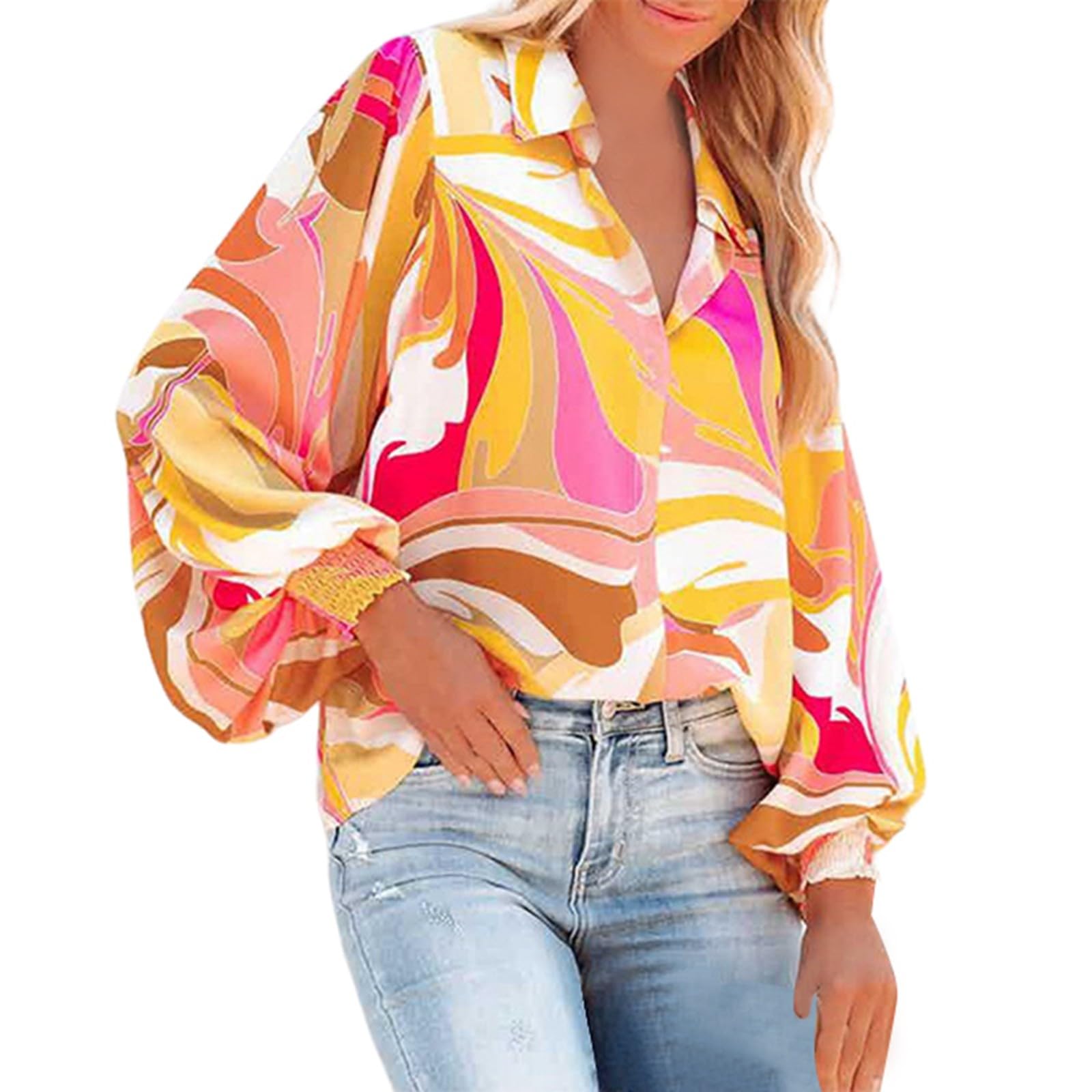 Chemisier/blouse EAST Jaune/rouge/bleu Pastel - Taille UK Extra Large (22-24-26), Neuf Avec étiquettes