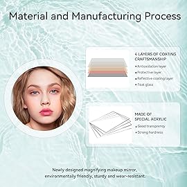 MIYADIVA 25X Magnifying Mirror Suction Cup for Easy Mounting, Use for Makeup Mirror, Travel Stick on Shower Mirror for Plucking Eyebrows 6 Inch