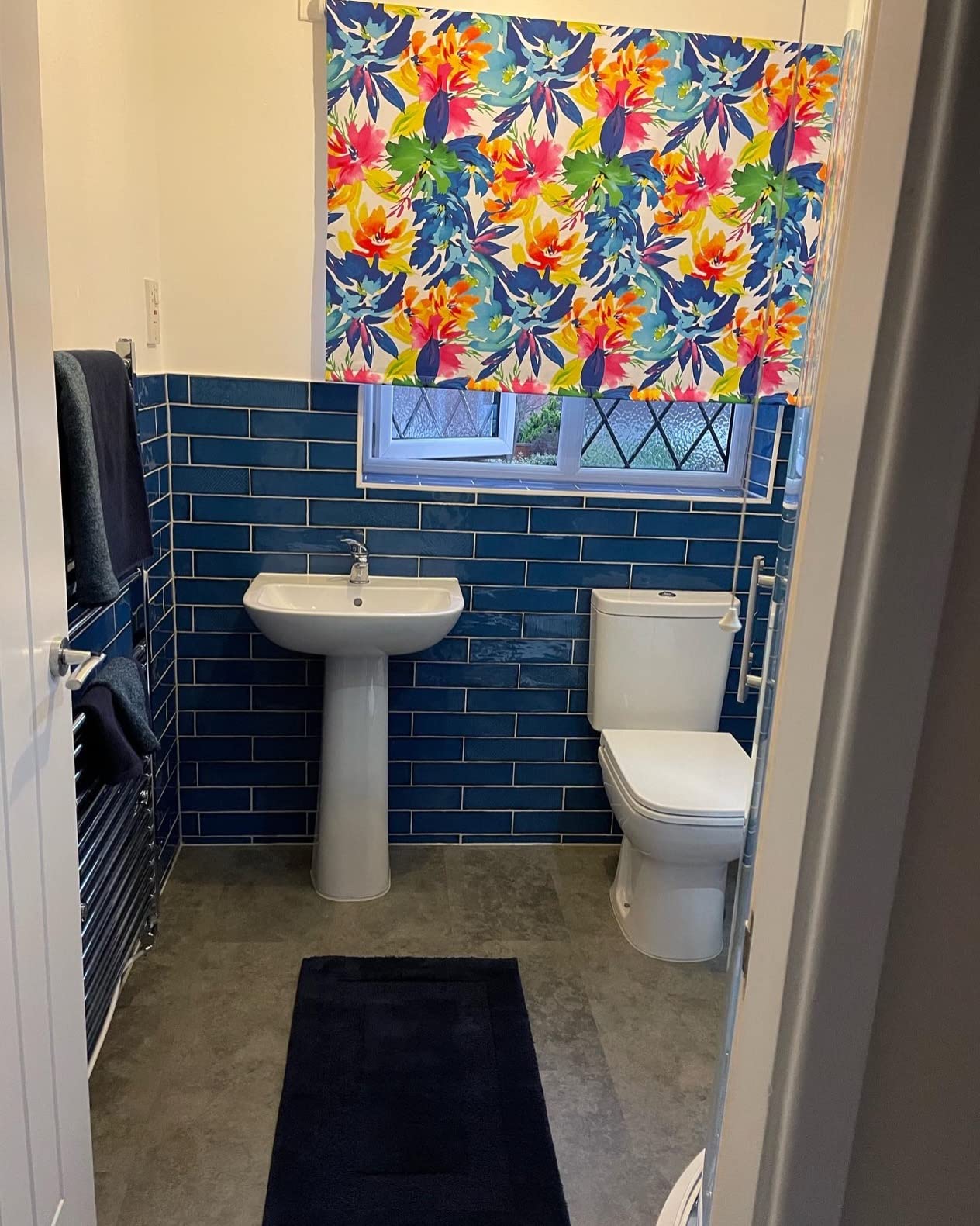 Lister Cartwright Azalea Floral Blackout Roller Blinds Polyester ...