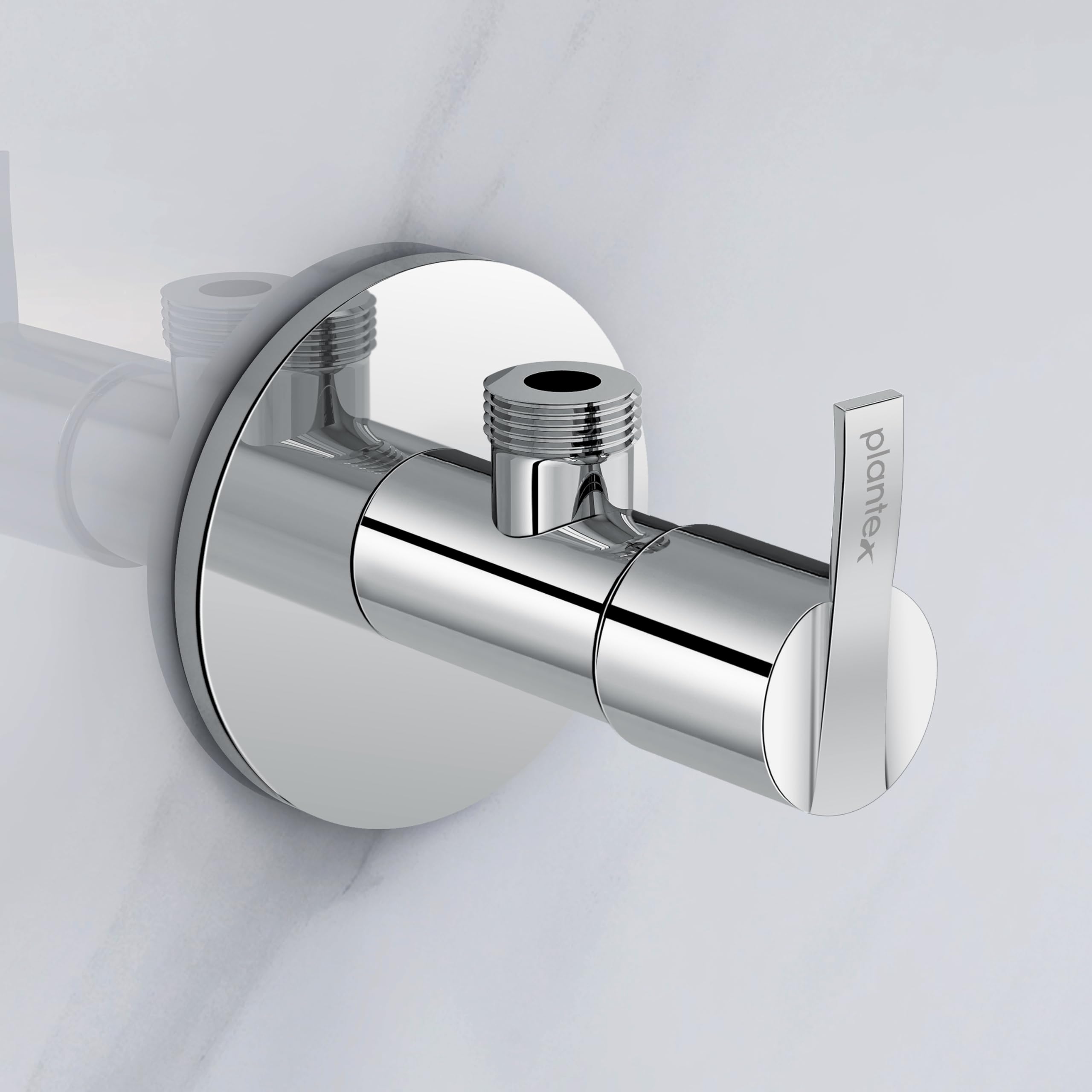 Plantex Pure Brass Single Lever Angle Valve for Bathroom with Brass Wall Flange & Teflon Tape/Valve for Water Pipe- [AQ-1405-Mirror Chrome] (B0BNQL36C4) Amazon Price History, Amazon Price Tracker