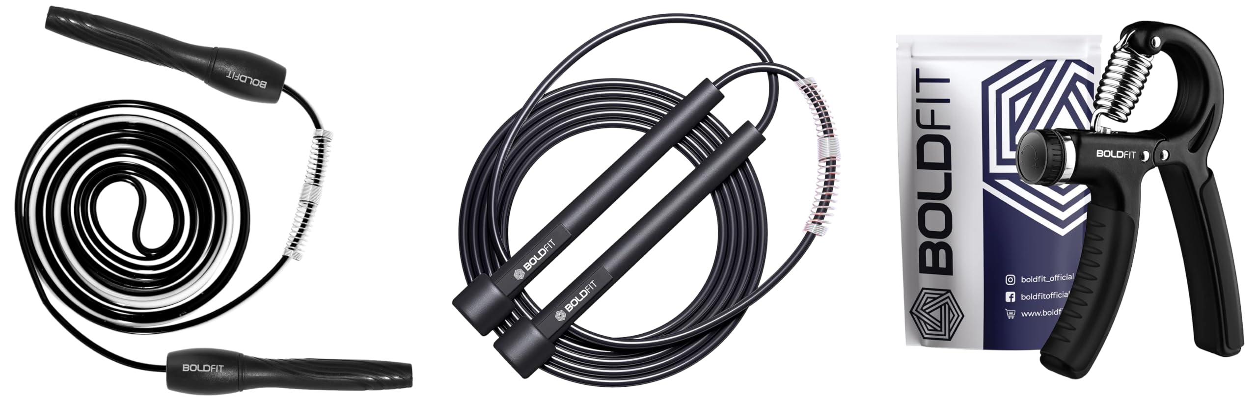 Buy Boldfit Skipping Rope Pro, Material: Steel Cable with PVC