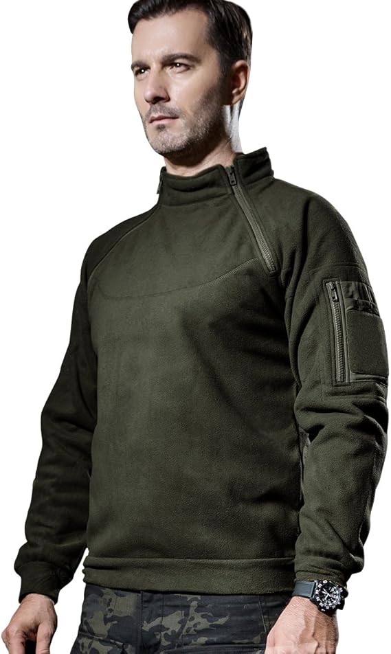FREE SOLDIER Outdoor Base Zip Pullover Fleece Coats Tactical Fleece