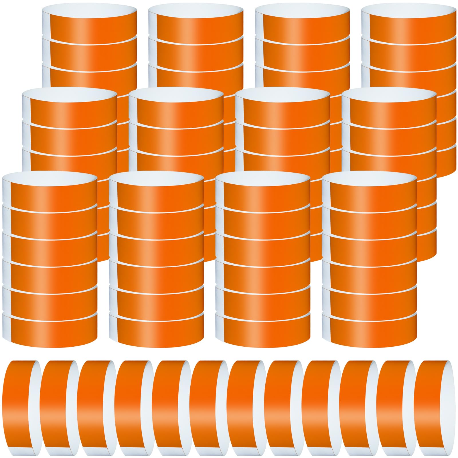 1200 Pcs Plastic Paper Wristbands for Events Neon Color Wrist Bands Concert Identification Wristbands Paper Bracelets Wristbands Party Hand Bands (