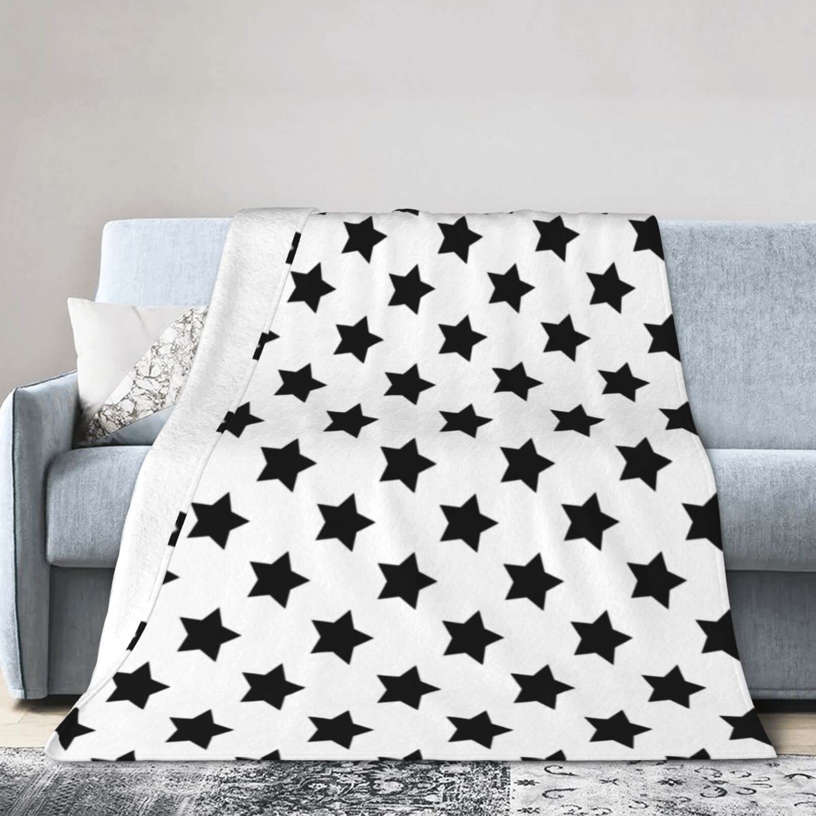 Light Soft Polyester Star Threshold Fleece Blanket Cozy Plush Flannel  Thermal Blanket for All Seasons Couch Sofa 50 x 60 in : Amazon.ca: Home