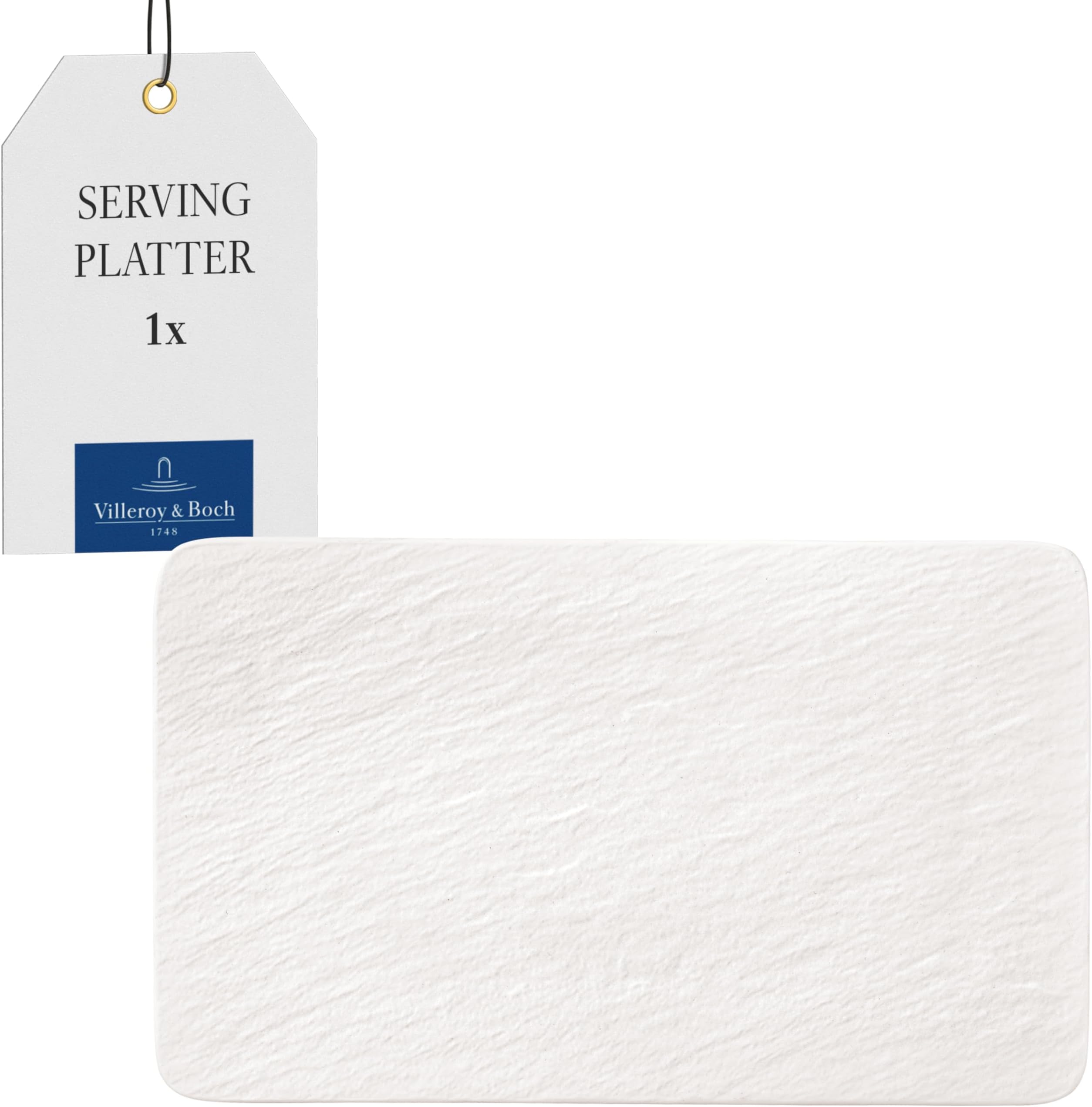 Manufacture Rock Blanc Rectangular Multi-Functional Plate, Beautiful Universal Plate Made from Premium Porcelain, Dishwasher Safe, White