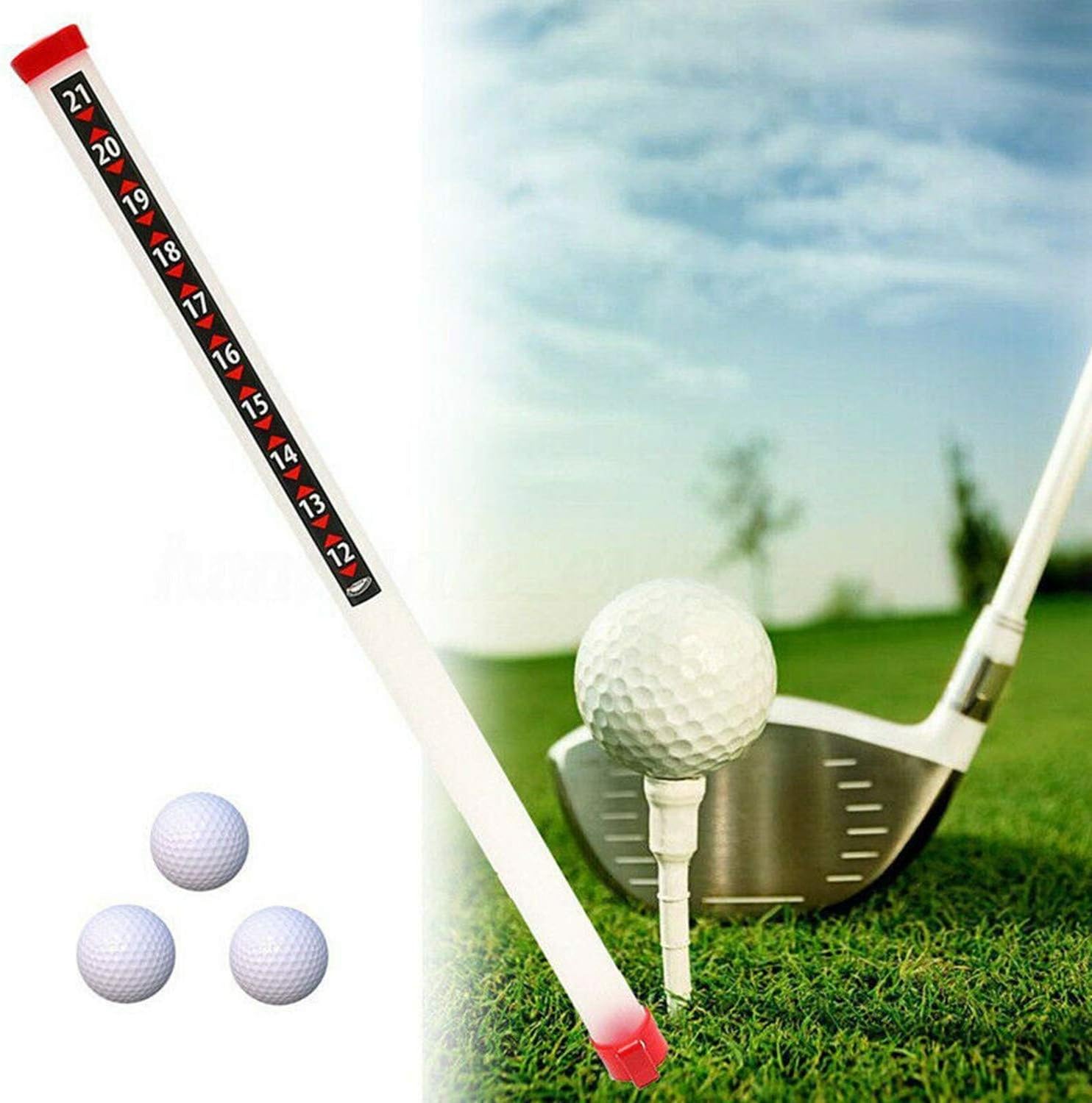 FINGER TEN Golf Ball Retriever Shag Clikka Tube Plastic with Ball