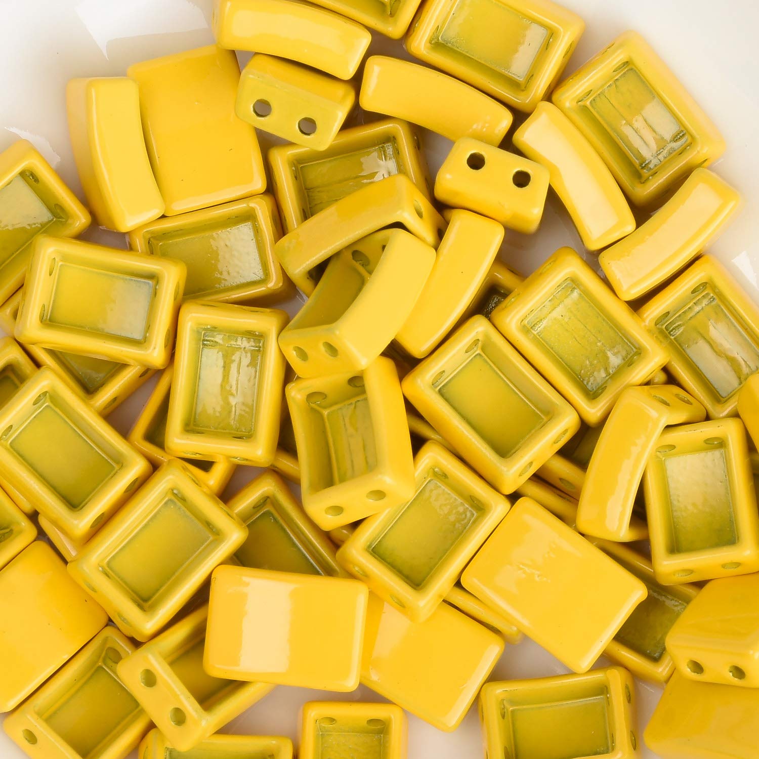 5pcs Enamel Tila Tile Beads, Beads for Bracelets, Trendy Tila Jewelry Making Supplies Enamel Tile Beads