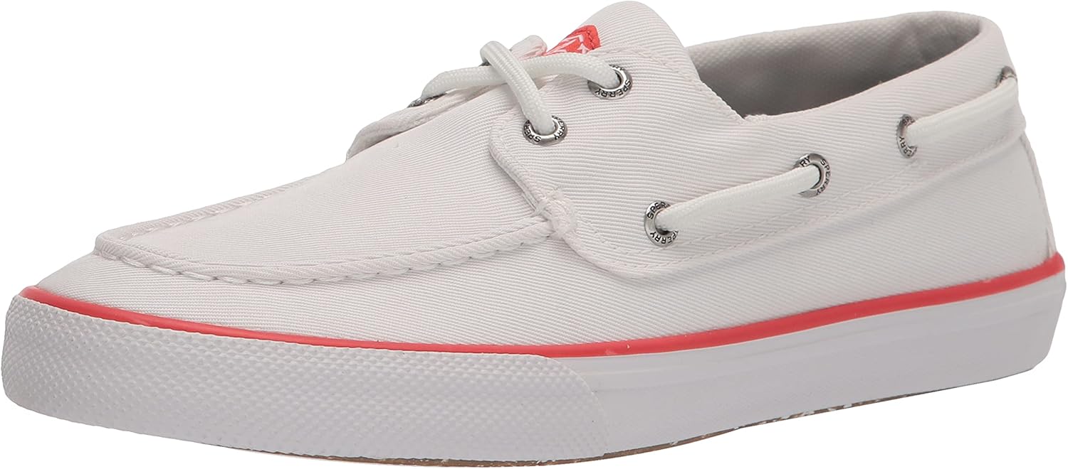 Sperry Men's Bahama SeaCycled Boat Shoe, White, 12