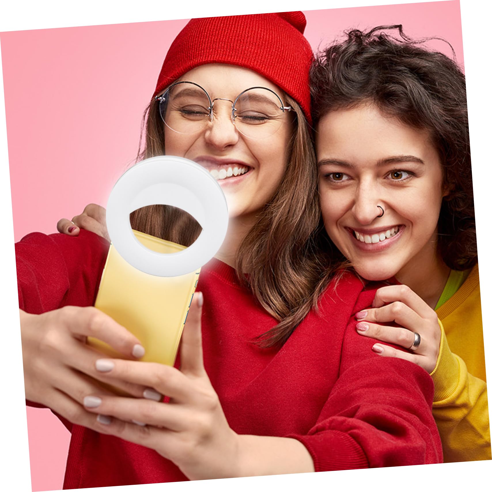 KONTONTY Conference Fill Light Soft Led Ring Light for Phone Camera Perfect for Makeup Selfie