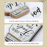 Vista 3 de Bnesi Decoración de pared de cocina, decoraciones rústicas de granja, 4 piezas de tarro de madera rústica decoración de cocina para pared (beige)