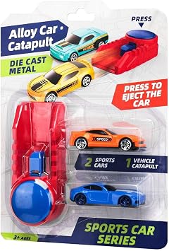 Die Cast Toy Cars with Catapult Launcher