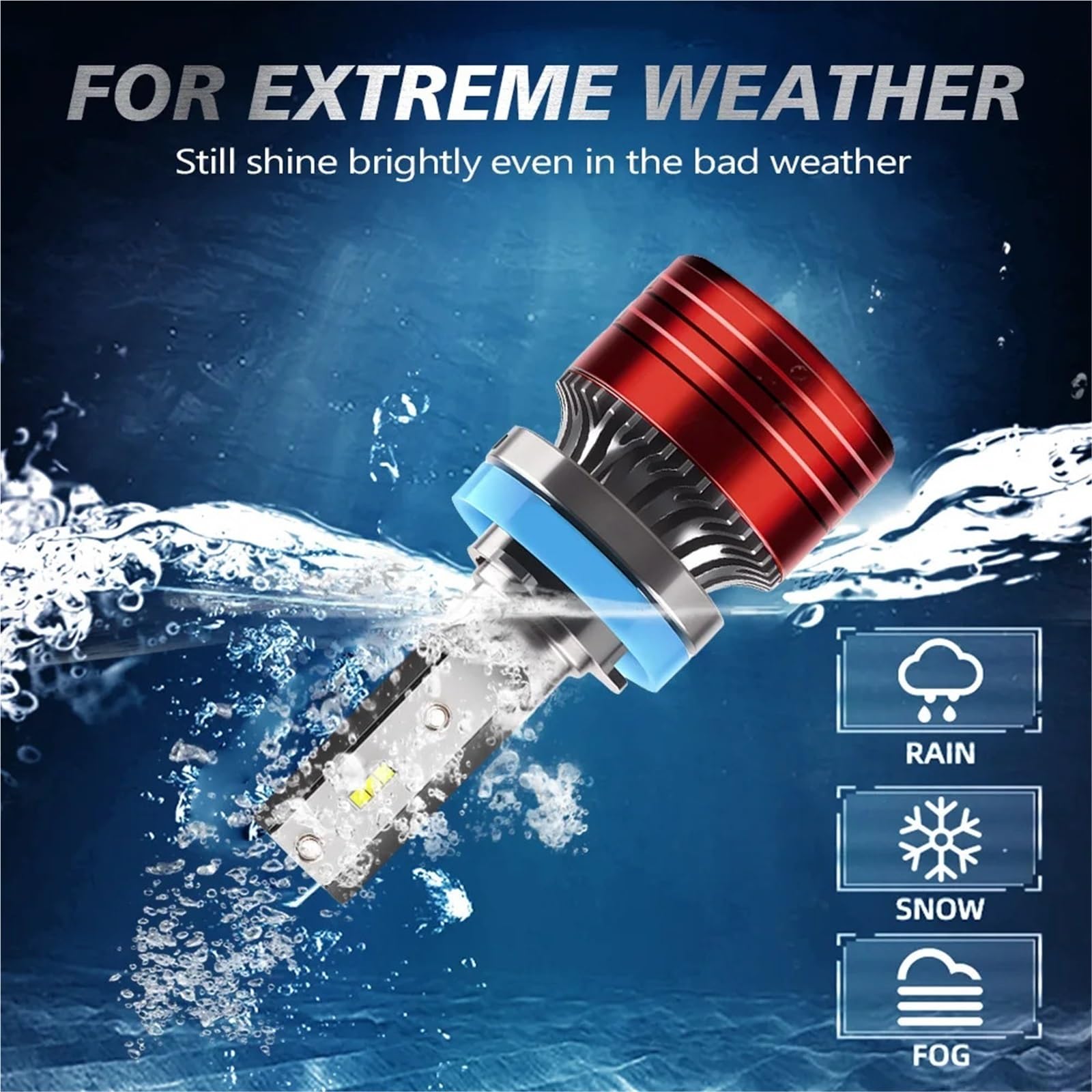 Światła drogowe 200W Canbus H8 H9 H11 LED | Światło Przeciwmgielne Samochodu 9005 HB3 9006 DRL Światło Drogowe Żarówki Reflektorów H7 6000K(H7)