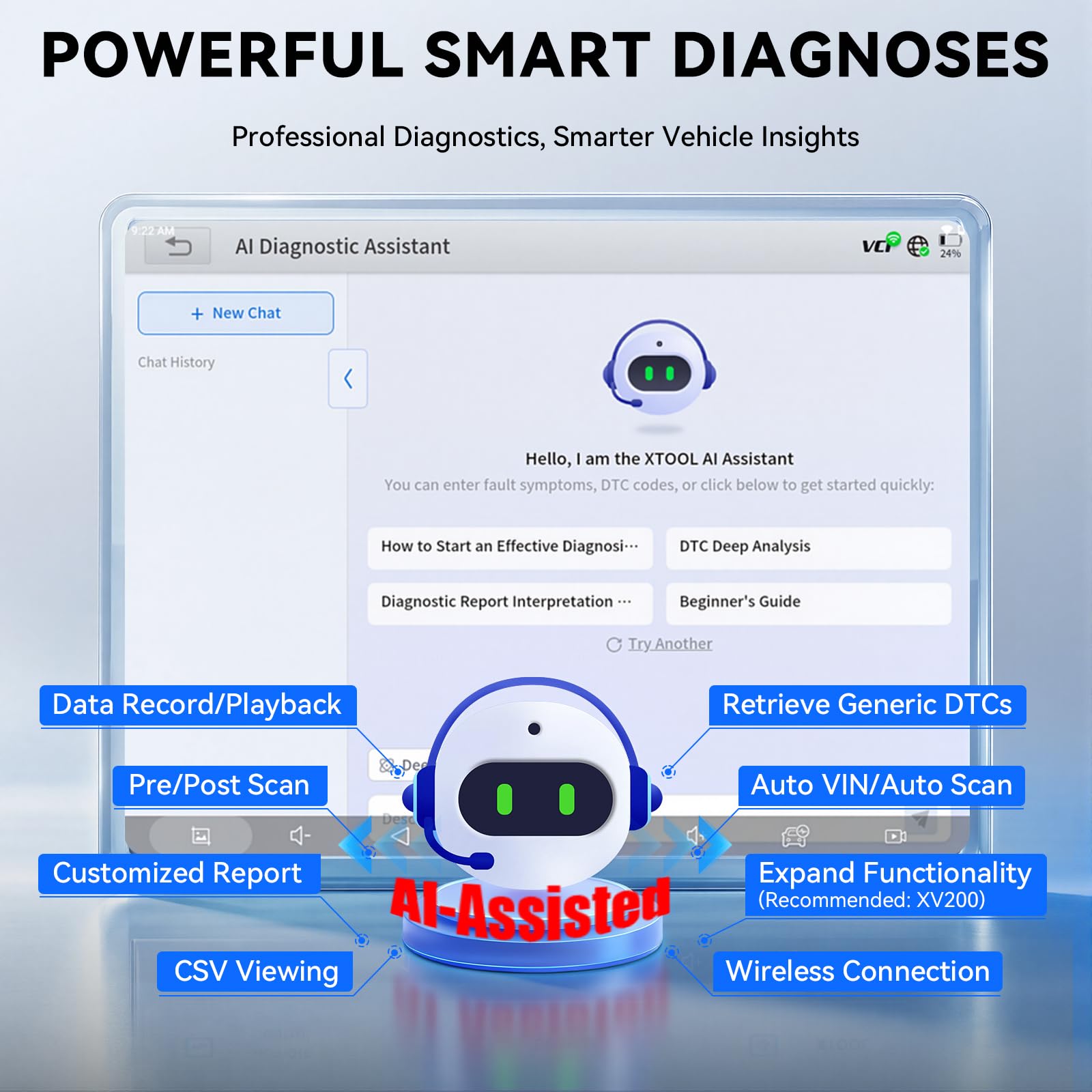 XTOOL Escáner de diagnóstico de Coche D9 de Nivel OE 2023 con actualizaciones de 3 años, mapeo de topología, codificación ECU y PMI, más de 42 reinicios, programación de Teclas, Controles