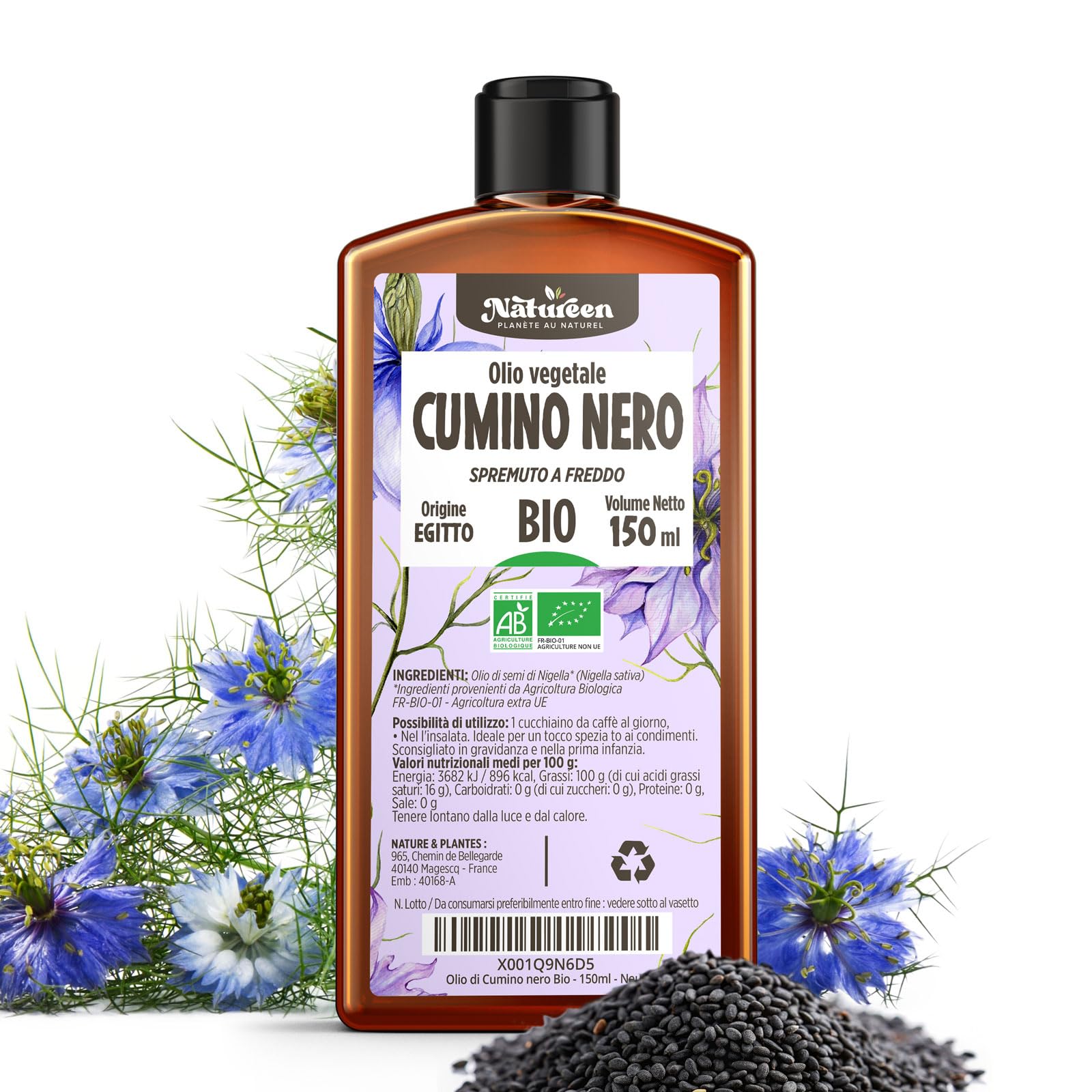 Certificato Organico Pressato A Freddo Nero Cumino / Olio Di Semi - Foto 11