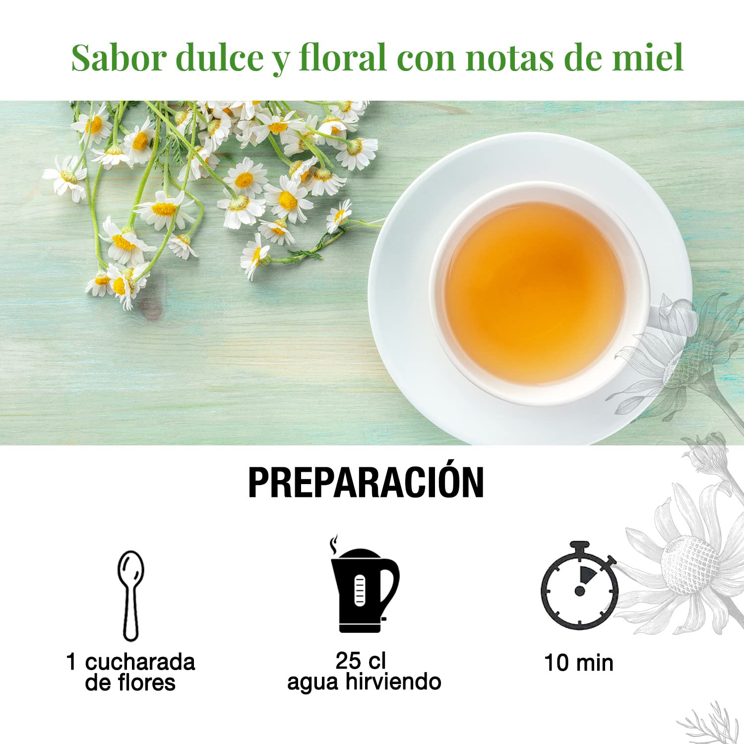 ORIGEENS INFUSION MANZANILLA ECO Origen Europa, 100gr I Manzanilla Natural, Infusion para dormir y digestión