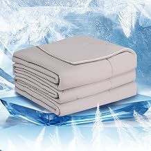Grey Cooling Comforter King Size(108"x90"),Double Sided Cooling Comforter Absorb Body Heat to Keep Cool,Cooling Blankets for Hot Sleepers and Night Sweats,Q-Max>0.5,Breathable&Lightweight Duvet Insert