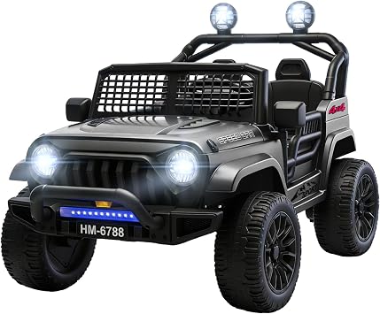 HEIMILI 2026 Upgraded Version 24V Kids Electric Car, All-Terrain Wheel Electric Toy Car, 4-Wheel Kids Electric Car with Remote Control and LED Lights, Suitable for Children Aged 3-6 Years Old