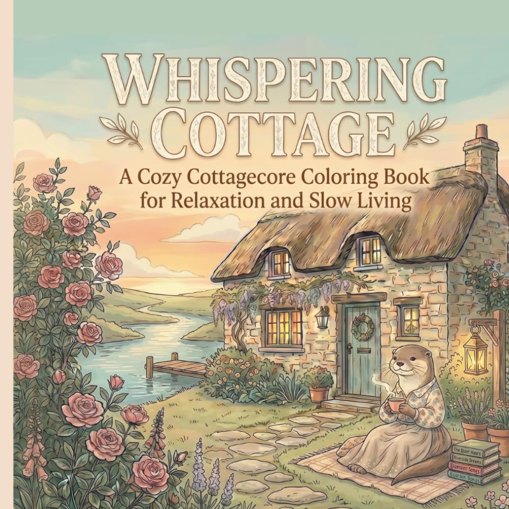 Whispering Cottage: A Cozy Cottagecore Coloring Book for Relaxation and Slow Living