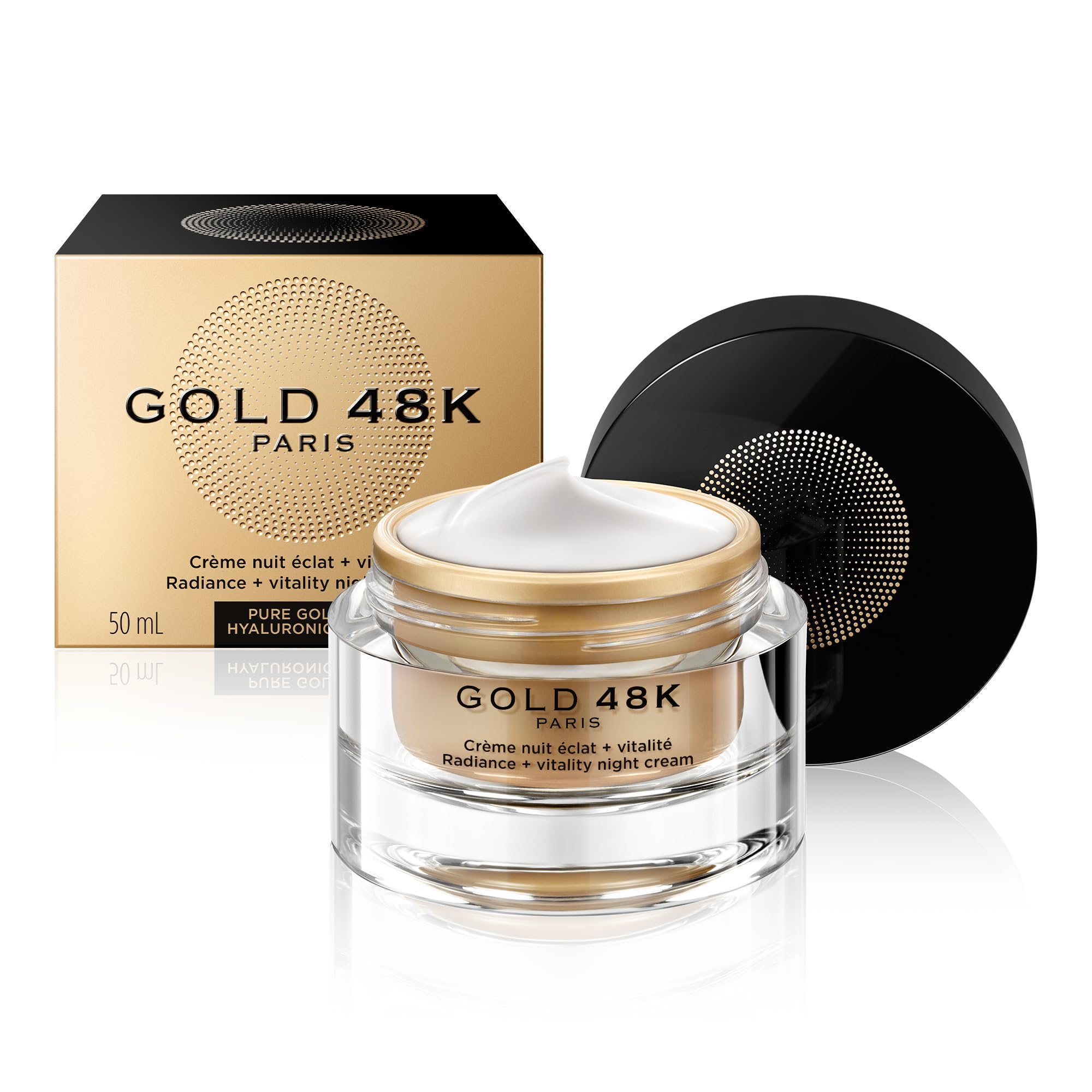 GOLD 48K - Nachtcreme Strahlkraft + Vitalität - Pures Gold + Hyaluronsäure - 50 mL