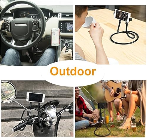 Miniatura 2 de Lazy Neck Soporte para teléfono con cuello de cisne vertical y horizontal para múltiples funciones - para teléfono celular, tableta, iPad, Kindle,