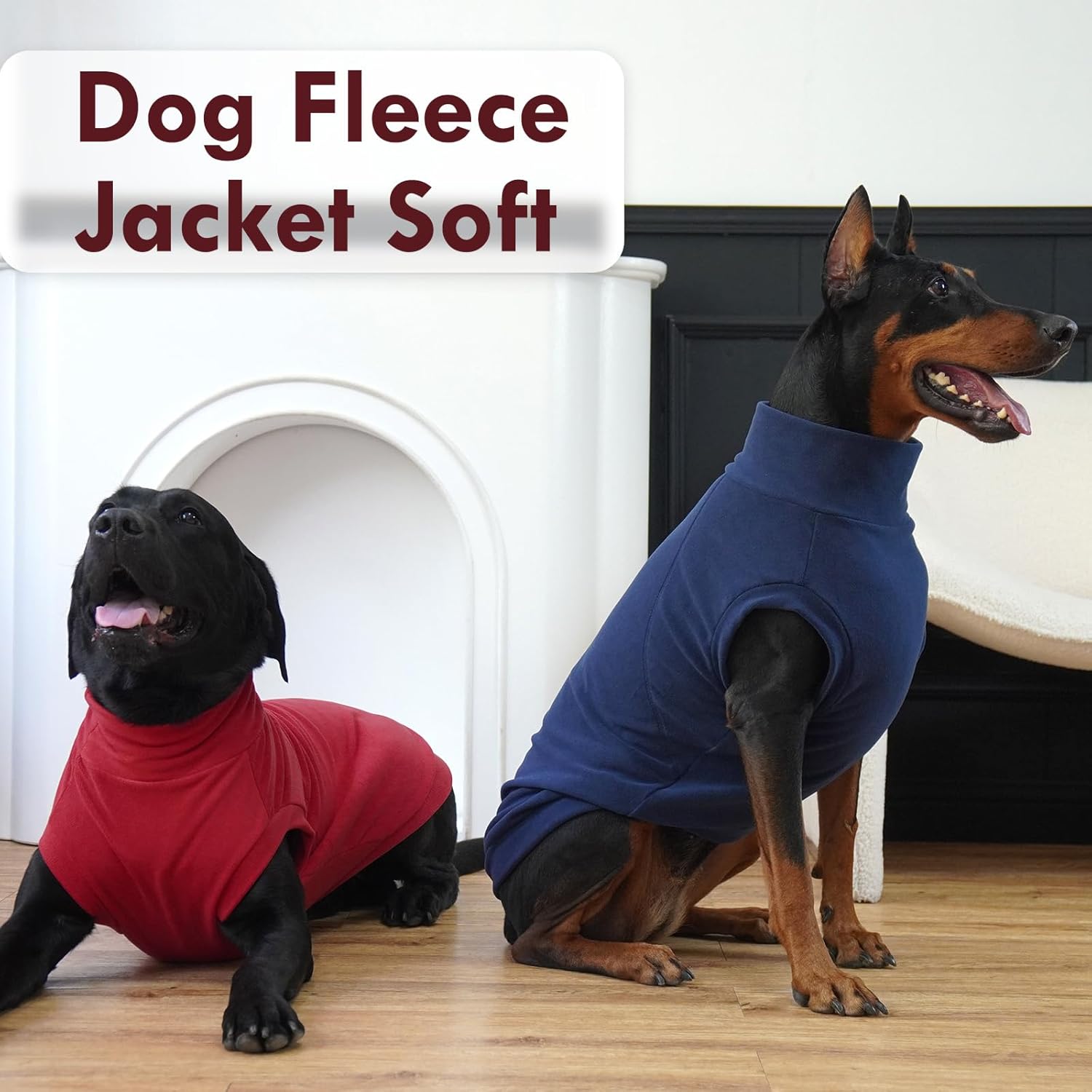 2 Pack Dog Sweaters Winter Fleece Sweatshirt Stretchy Vest Pullover for Dogs Clothes Warm Pet Pajamas Christmas for Meidum and Large Dogs - Image 3