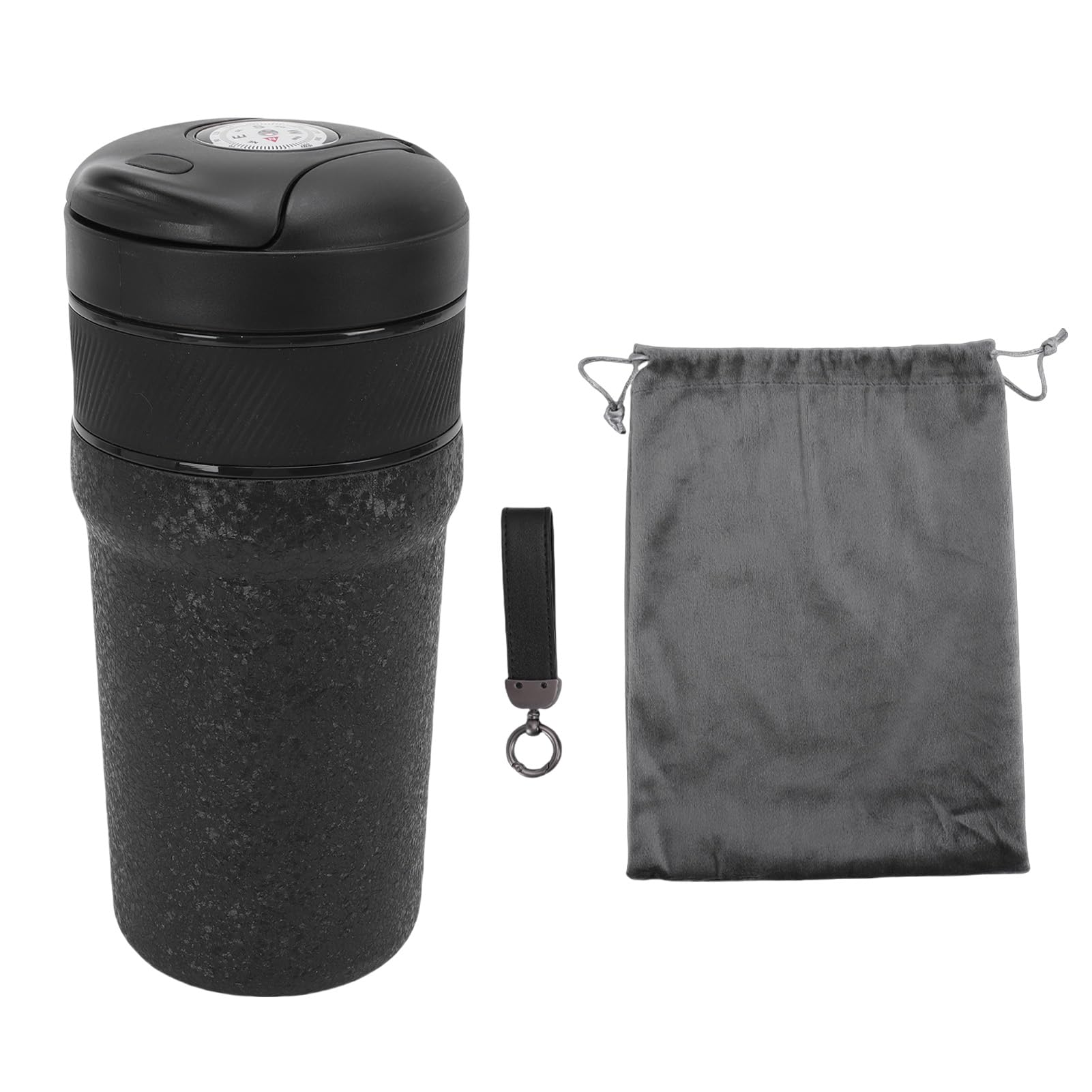 Tnfeeon Tazza macinacaffè Manuale, Tazza da Viaggio macinacaffè Manuale in Acciaio Inossidabile 10 Once per Campeggio, Escursionismo, Uso in Ufficio, Mantiene il caffè Caldo Nelle Ore Calde Compatto