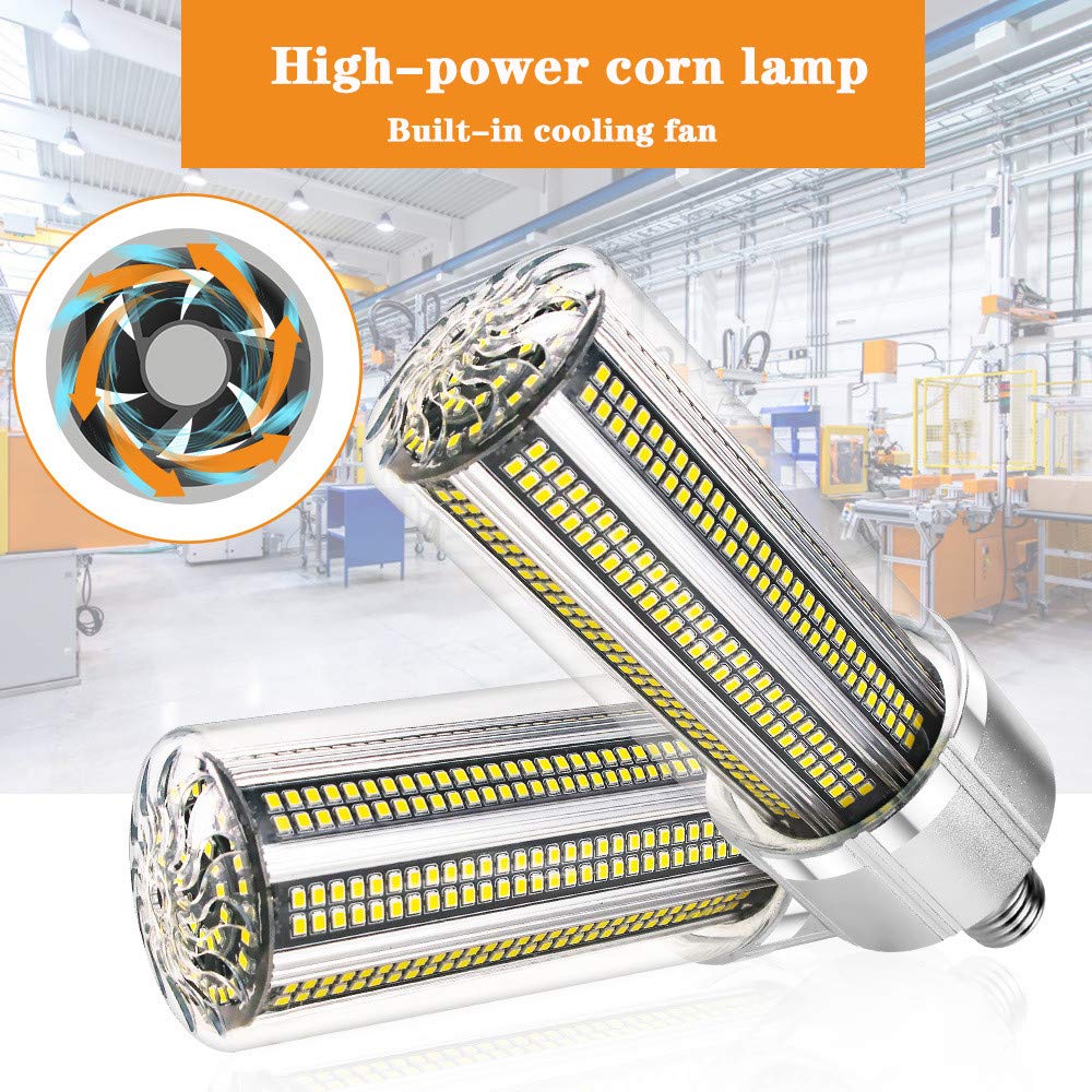 Lámpara LED de maíz de 150 W, 120 W, 100 W, 80 W, bombilla de repuesto E40, lámpara de sodio de metal, White6000k, 100W E27 AC100-240V 80.0watts 240.0volts