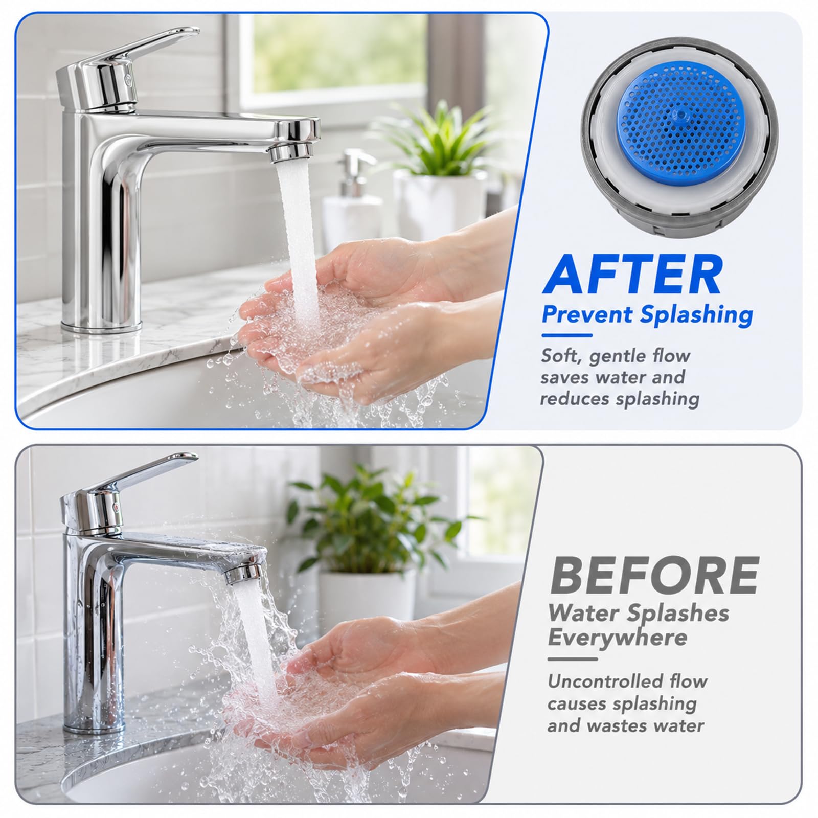 Paquete de 3 aireadores de grifo, aireador de grifo 116711 de 1.5 Gpm para Moen Baño Cocina Insertos Piezas de Repuesto Piezas de Repuesto Retrictor de Flujo Inserto Aireadores de Grifo de Repuesto